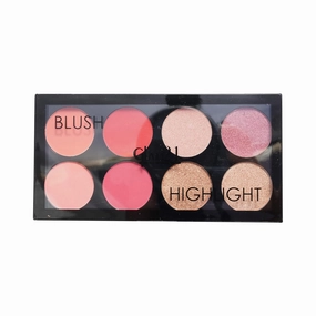 Blush Highlighter Palette | Silky pigments for long lasting shimmer look | Pigmented Blusher | Highly Blendable | suitable for all skin tone | 24 gm -Chic-01