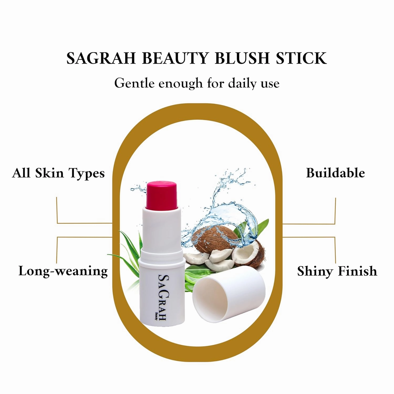 Blush Stick - Skincare Cosmetic Cruelty-Free Multistick for Cheeks, Lips, Eyes - Long Wearing Makeup Stick - Barbie