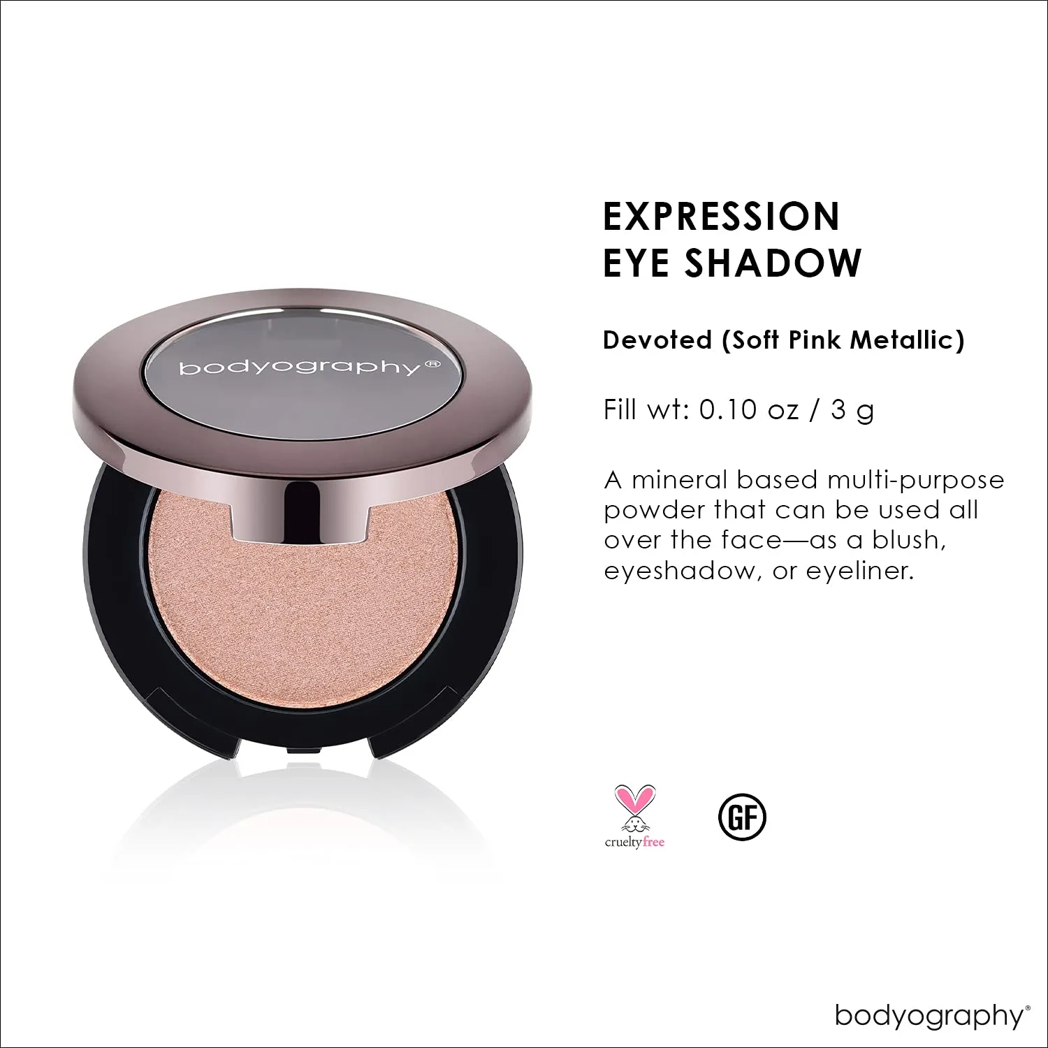 BODYOGRAPHY - Expressions Eye Shadow, Devoted, 0.14 Ounce