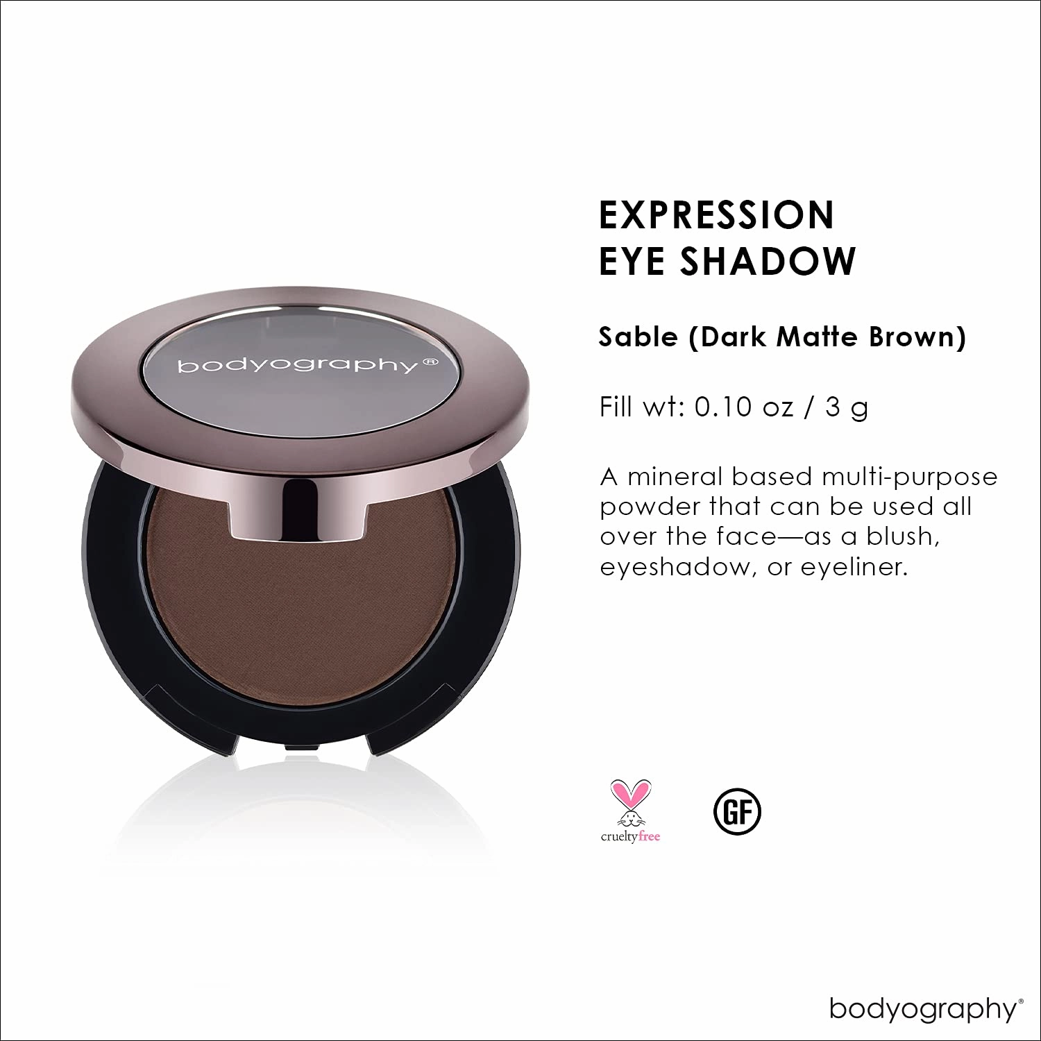 BODYOGRAPHY - Expressions Eye Shadow, Sable, 0.14 Ounce