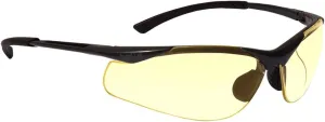 Bollé Safety 253-CT-40046 Contour Safety Eyewear with Semi-Rimless Nylon Frame and Yellow Tint Anti-Fog Lens