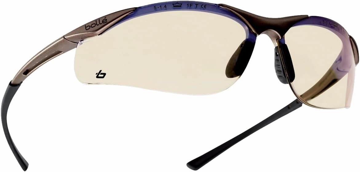 Bollé Safety 40047, Contour Safety Glasses, anti-scratch, grey black frame, ESP Lenses