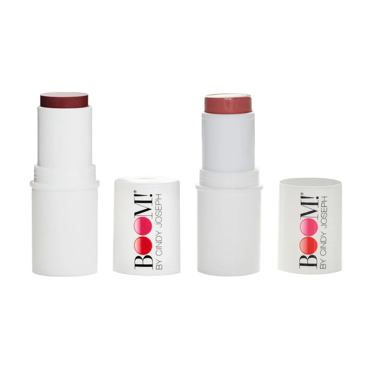 BOOM! by Cindy Joseph Cosmetics Boomstick Rose Nude & Boomstick Color - Buildable Lip & Cheek Tint Makeup Sticks - Cream Blush Stick & Clean-Beauty Formula