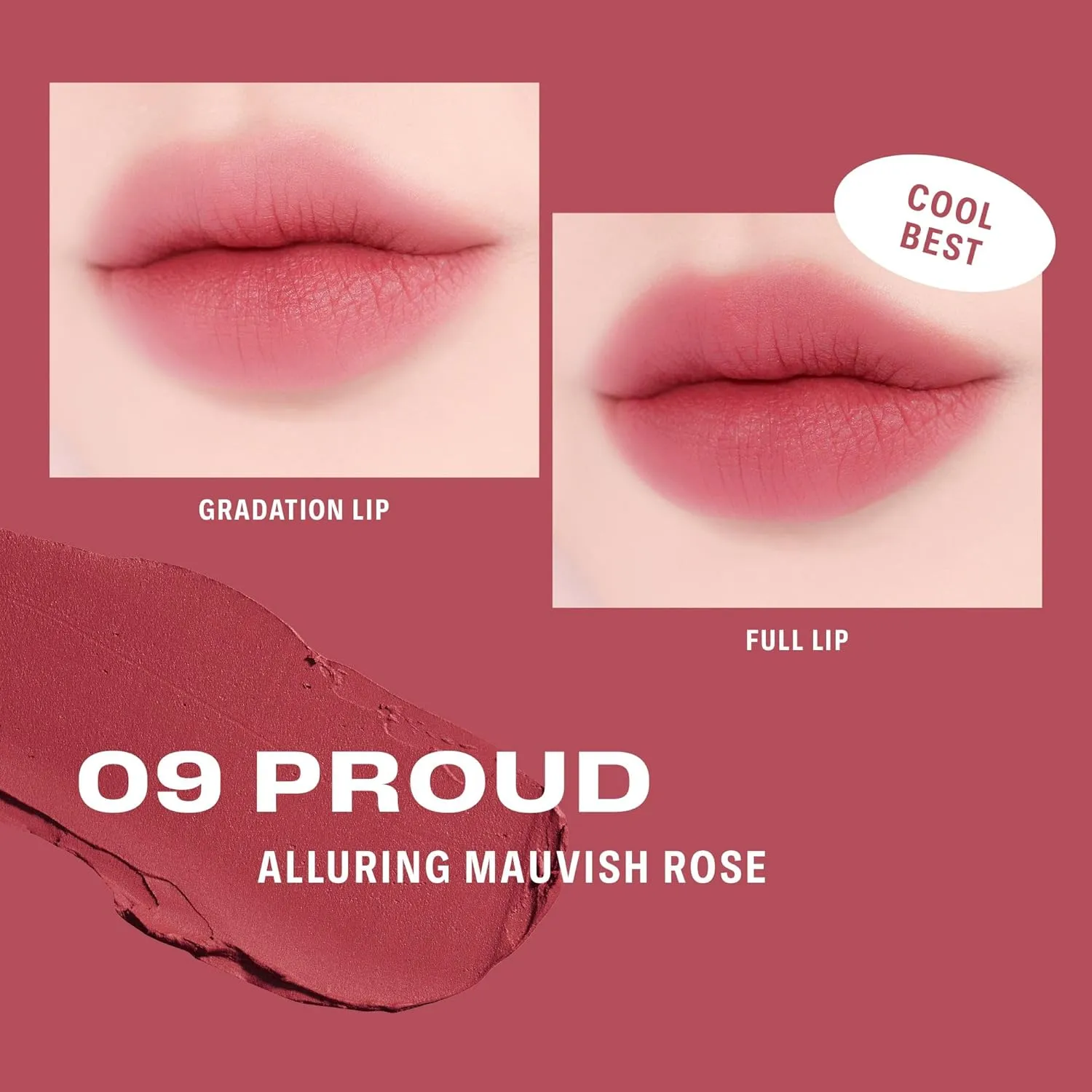 BRAYE LIPSLEEK BLUR | Blush for Cheeks & Lips, Korean Makeup Blush, Cool Lip and Cheek Balm, Vegan Cream, Lightweight w/Blendable & Buildable Makeup, Natural Look 09 PROUD 0.08oz