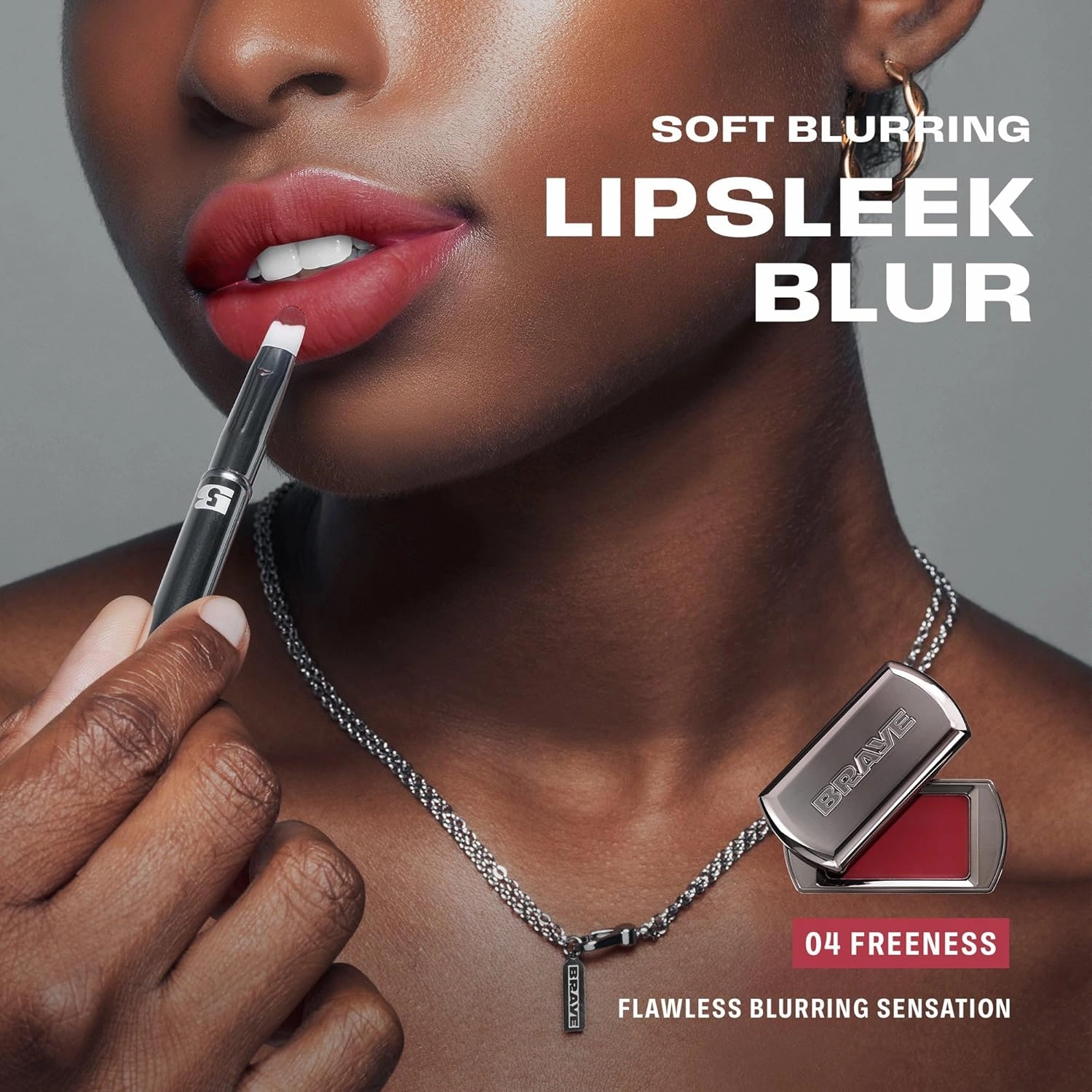 BRAYE LIPSLEEK BLUR | Blush for Cheeks & Lips, Korean Makeup Blush, Cool Lip and Cheek Balm, Vegan Cream, Lightweight w/Blendable & Buildable Makeup, Natural Look 04 FREENESS 0.08oz