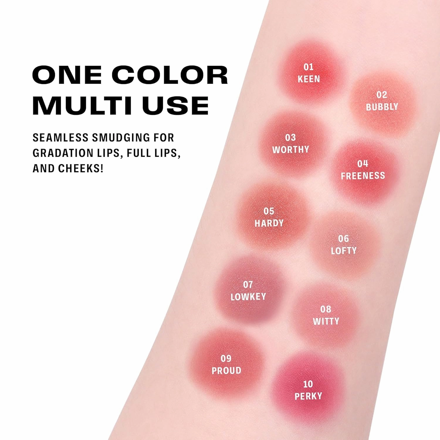 BRAYE LIPSLEEK BLUR | Blush for Cheeks & Lips, Korean Makeup Blush, Cool Lip and Cheek Balm, Vegan Cream, Lightweight w/Blendable & Buildable Makeup, Natural Look 08 WITTY 0.08oz