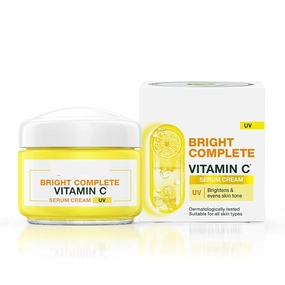 Bright Complete Vitamin C Serum UV Cream, Vitamin C Day Cream for Sun Protection and Skin Brightening - Suitable For all Skin Types, 45g