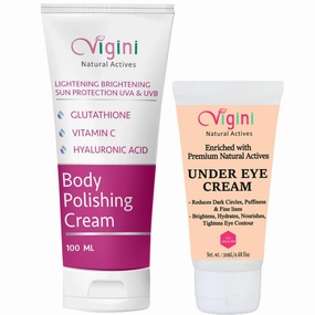 Brightening Body Polishing Moisturizing Skin Glowing Men Women 100g and Under Eye Gel Cream Removal Dark Circles Wrinkles Puffiness Fine Lines 20g