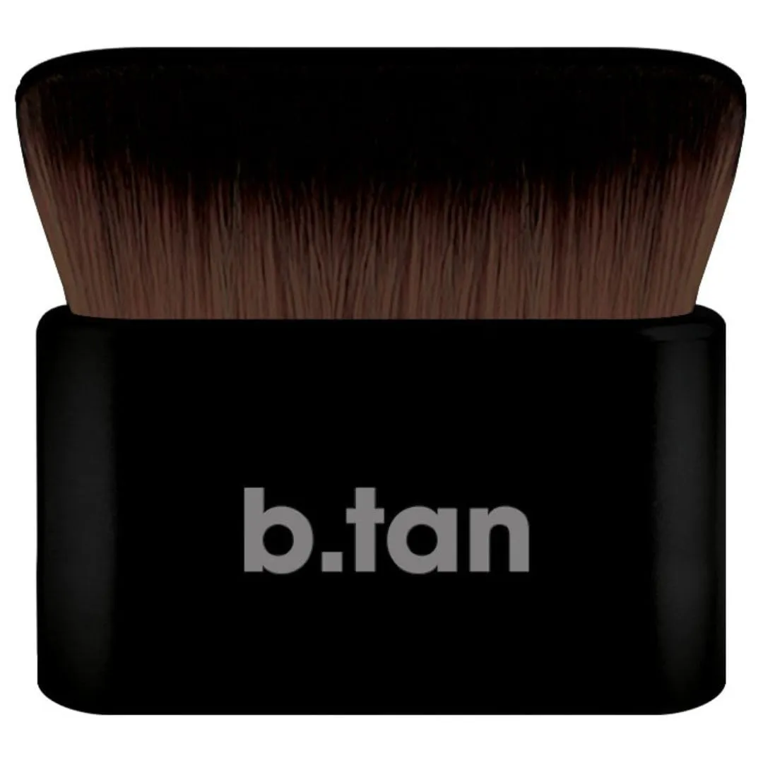 b.tan Face & Body Blending Brush | Air Brush'd - Self Tanning Kabuki Applicator for a Flawless, Streak-Free Blend, Big Fluffy Straight Angled Top for Self Tanner, Makeup, Cream, Foundation, & Contour