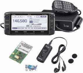 Bundle - 4 Items - Includes Icom ID-5100A Deluxe VHF/UHF D-Star Transceiver, UT-133 Internal Bluetooth Module, VS-3 Bluetooth Pendant Headset and Ham Guides TM Quick Reference Card