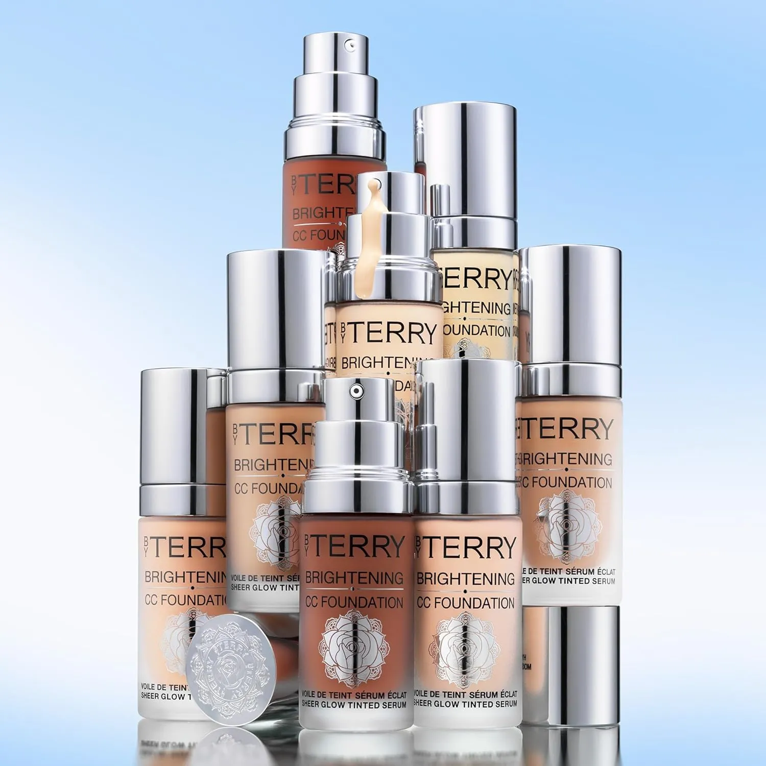 By Terry Brightening CC Foundation, Hydrating Serum Foundation, Ultra-Sheer Finish, Vegan & Cruelty-Free, 7W, Medium Deep Warm