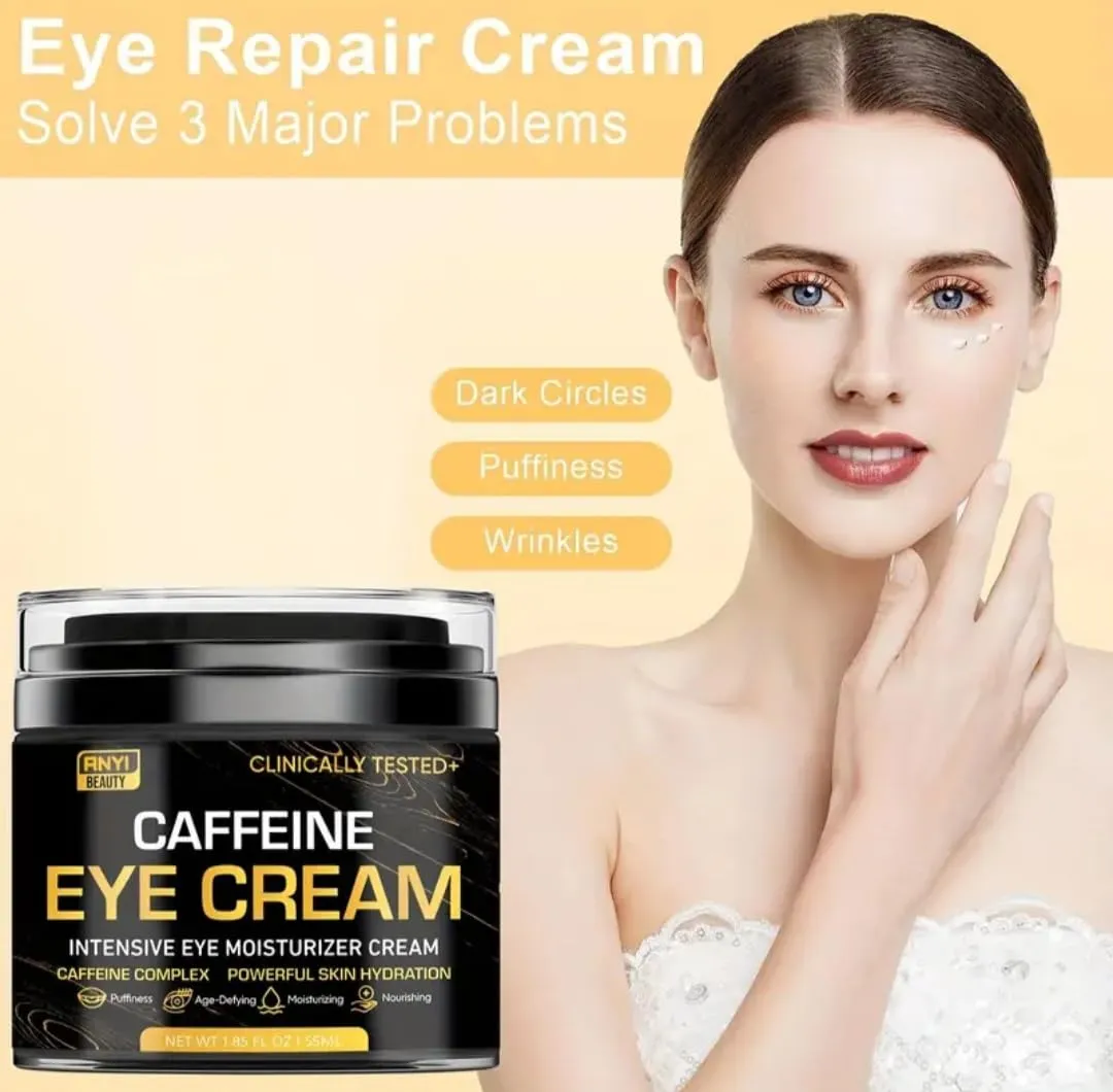 Caffeine Eye Cream Moisturizer - Anti-Aging Cream For Men, Caffeine & Peptides- Day & Night - Eye Care- Anti Wrinkle 1.7 oz (1.7 oz, Women)