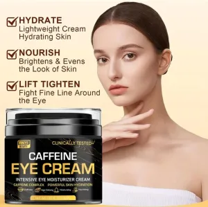 Caffeine Eye Cream Moisturizer - Anti-Aging Cream For Men, Caffeine & Peptides- Day & Night - Eye Care- Anti Wrinkle 1.7 oz (1.7 oz, Women)