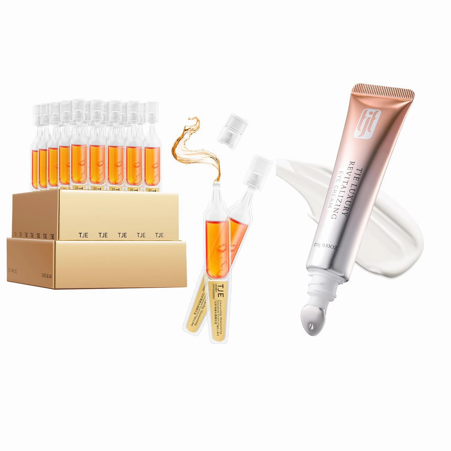 Caffeine Eye Cream, Hyaluronic Acid Serum for Face, Eye Cream Anti Aging for Dark Circles & Puffiness, Hydrating Serum with Astaxanthin