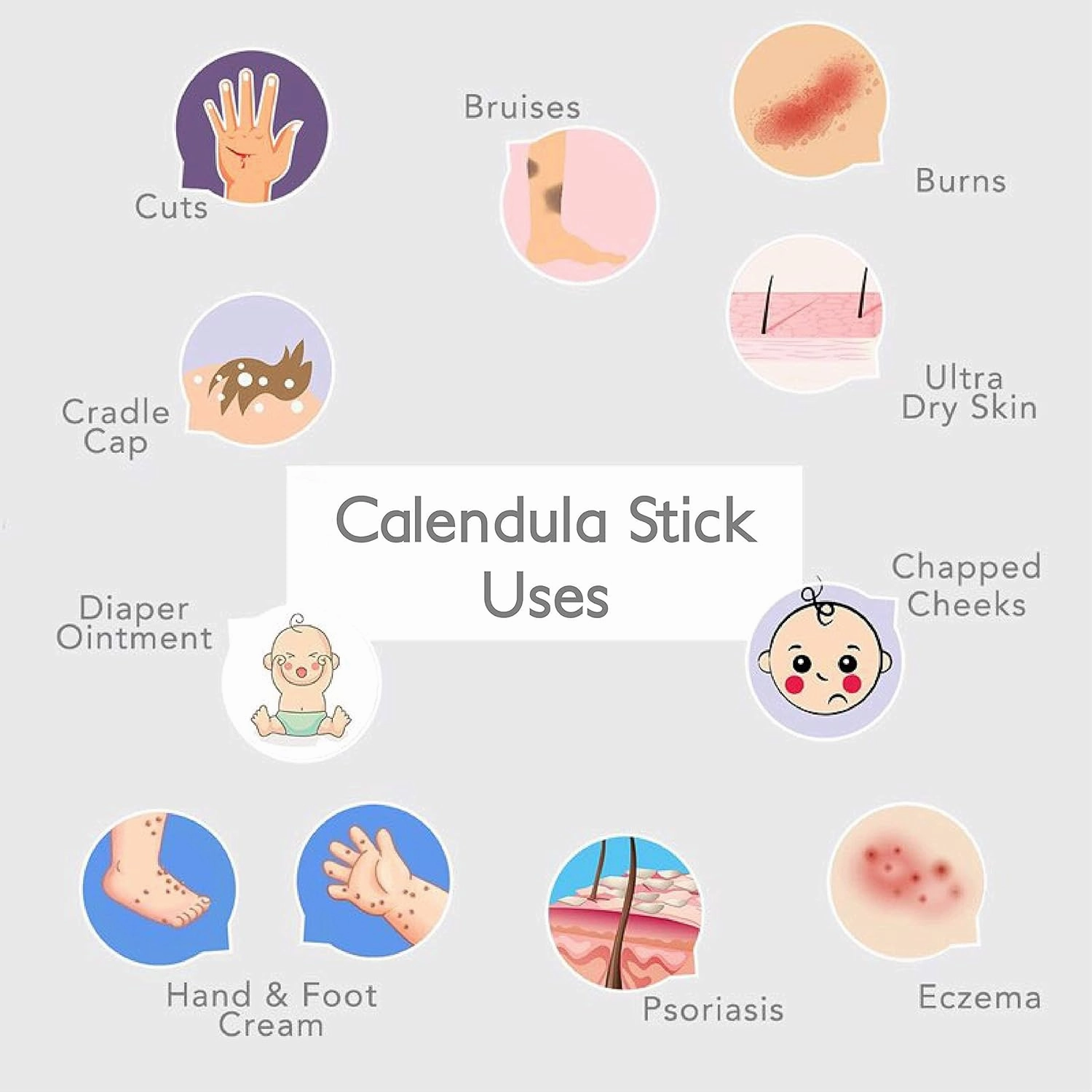 Calendula Skin Stick Organic Lotion Sticks Moisturizing Balm Ointment Salve Multipurpose Hand Cream Body Bar, 0.5 oz., Island Coconut (2 Tube Set)