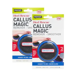 Callus Remover for Feet, Callus Magic Foot File, 2 Pack, Dead Skin Remover   Smoother with Contour-Flex Smoothing Screen, Reusable