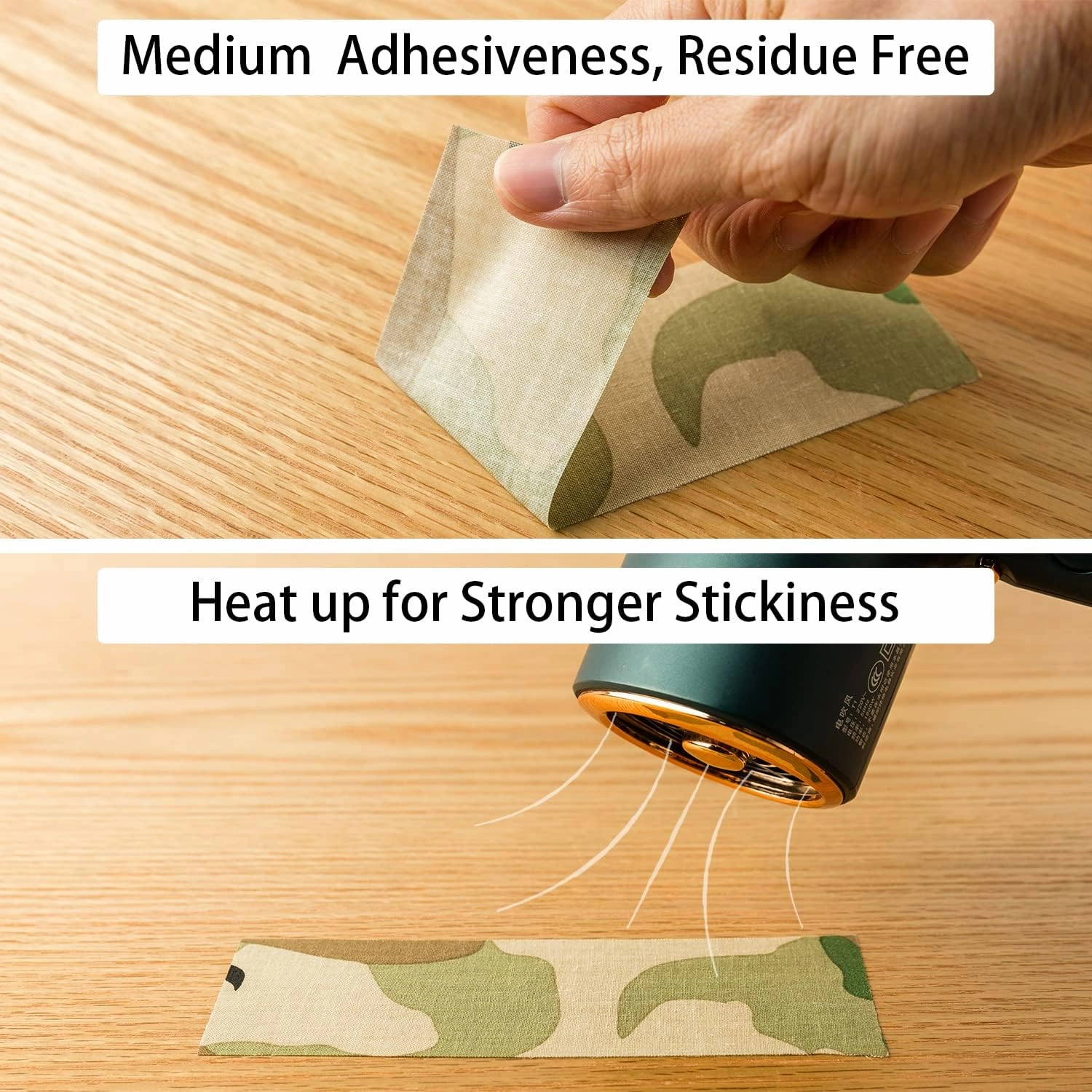 Camo Tape Camouflage Tape No Residue, Non-Reflective 2" by 30Yard with Various Camo Patents
