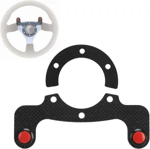 Car Steering Wheel Horn Button Kit External Horn Button Set, Carbon Fiber 6 Bolts Steering Wheel External Horn Button Kits, Universal Horn Button Set for MOMO OMP Nardi (pair)