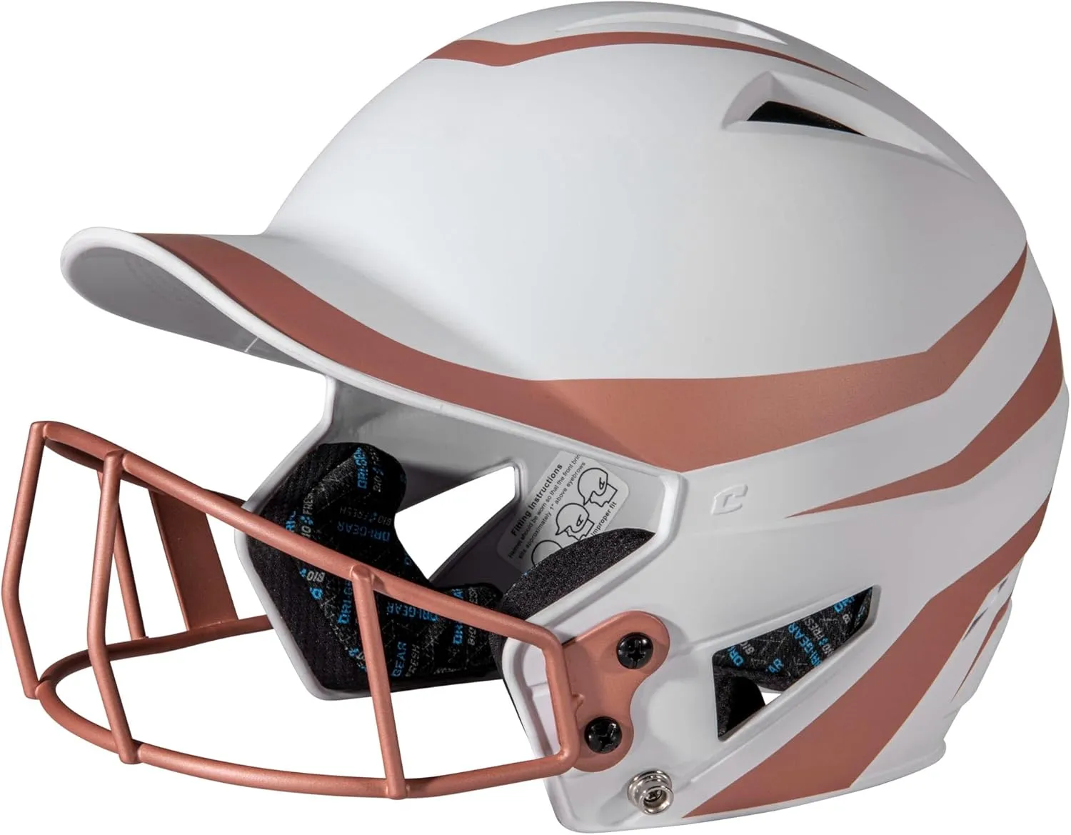 CHAMPRO HX Rise Legend 2-Tone Matte Fastpitch Softball Batting Helmet