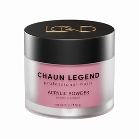 Chaun Legend Acrylic Powder, 2oz Long Lasting Salon Quality, Bubble Free, Self Leveling Professional Manicures, Fake Nails, Carving & Extensions, Berry Blush