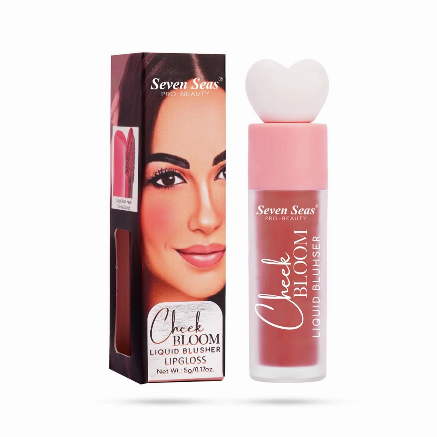 Cheek Bloom Liquid Blusher & Lip Gloss | Highly Pigmented | Long-lasting | Buildable & Blendable | All Skin Types (Natural Blush)