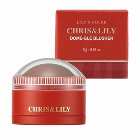CHRIS&LILY DOME-GLE BLUSHER (#BR01), Just hit it on both cheeks without tools, Blends Easily&Blends Effortlessly,Natural Bronzer, 0.38 Oz