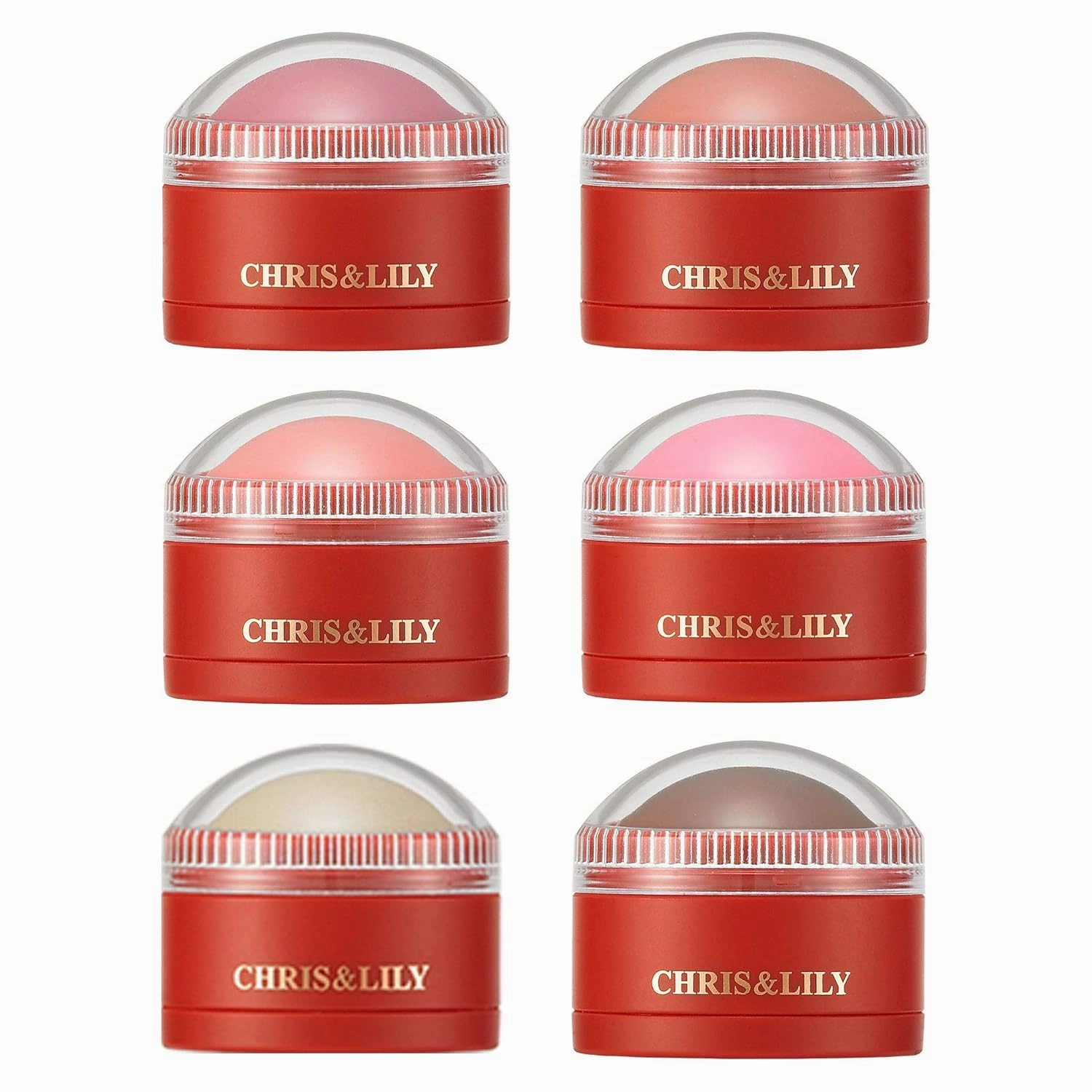 CHRIS&LILY DOME-GLE BLUSHER (#BR01), Just hit it on both cheeks without tools, Blends Easily&Blends Effortlessly,Natural Bronzer, 0.38 Oz