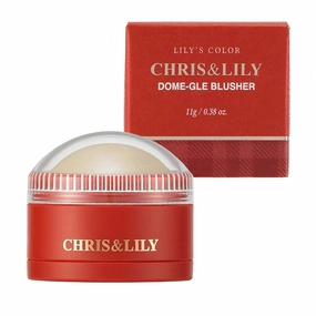 CHRIS&LILY DOME-GLE BLUSHER (#HL01), Just hit it on both cheeks without tools, Blends Easily&Blends Effortlessly, Natural Highlighter, 0.38 Oz