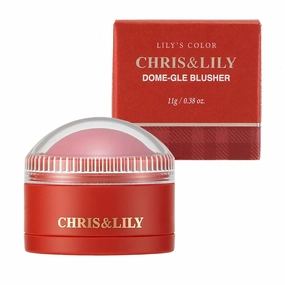 CHRIS&LILY DOME-GLE BLUSHER (#PK01), Just hit it on both cheeks without tools, Blends Easily&Blends Effortlessly, Rose Pink, 0.38 Oz
