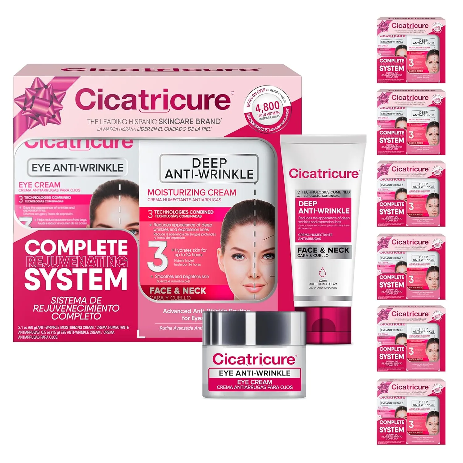 Cicatricure Complete Rejuvating System Gift Pack of Two Facial Antiwrinkle Creams, 2 Count, Pack of 6