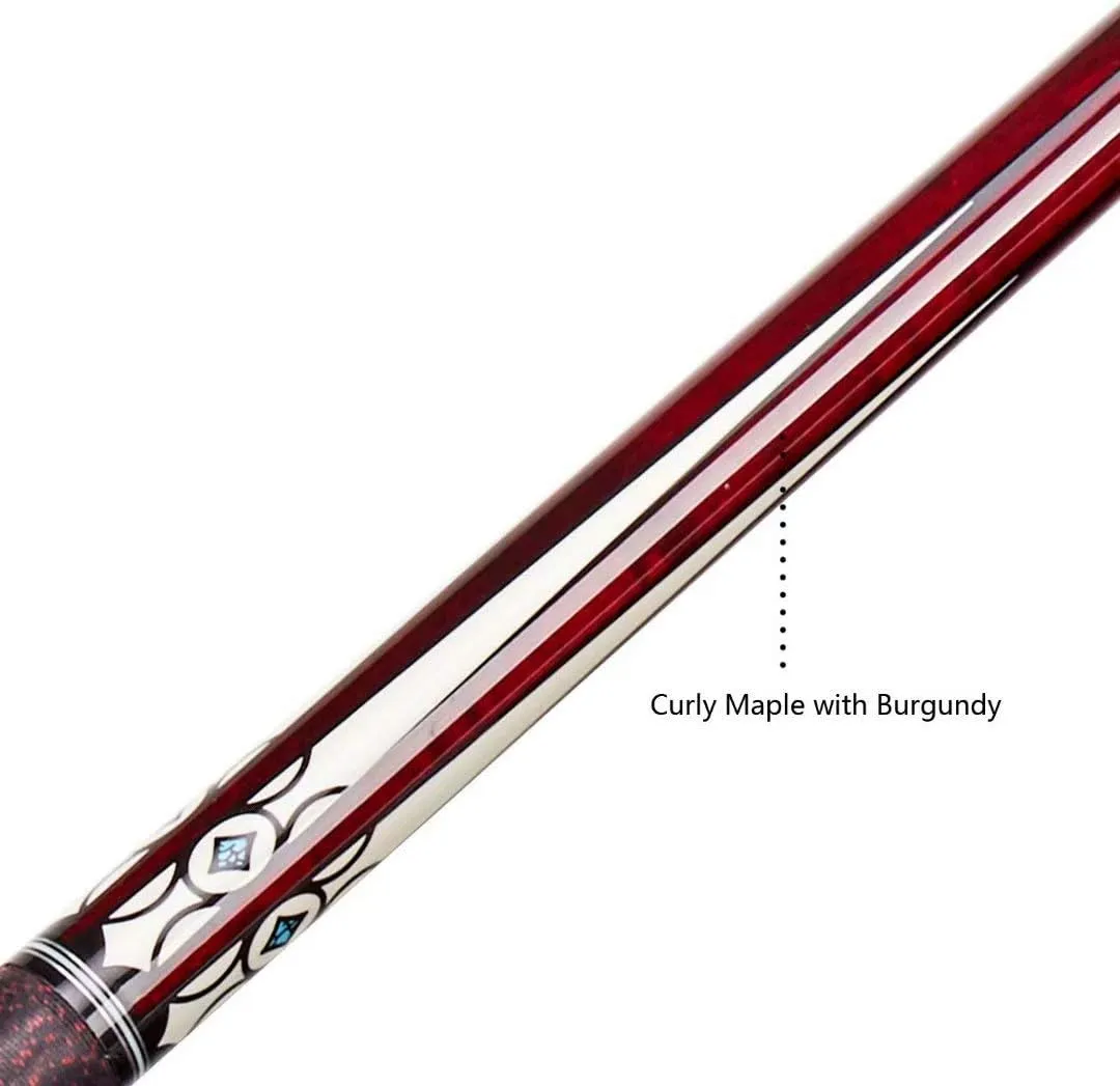 Collapsar CH Pool Cue with Soft Cues Case Sets,58" 2-Piece Custom Professional Billiards Ques Sticks with 13mm Tips,Pro Maple Wood Shaft with 5x16x18 Joint 19-21oz Billiard Pool Stick