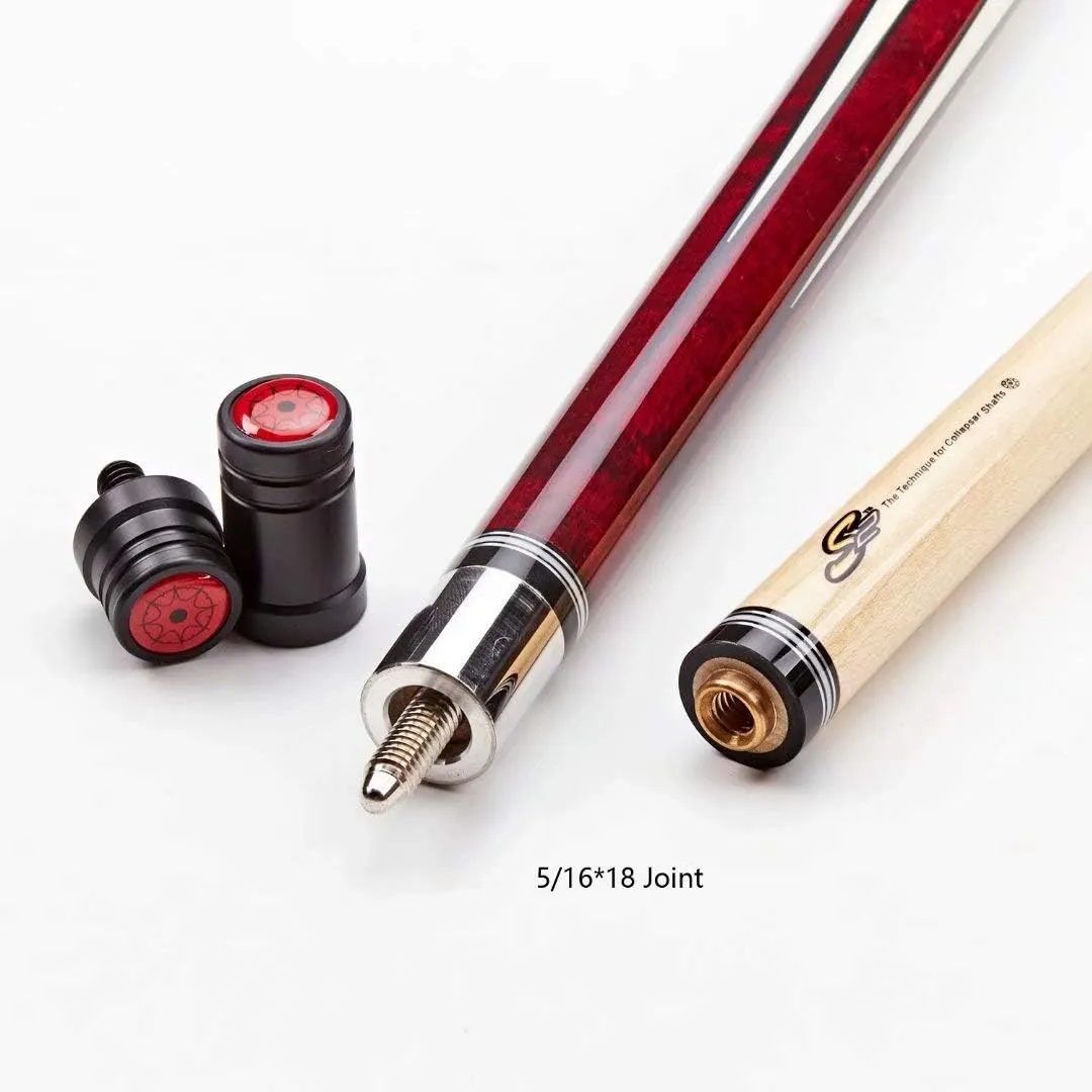 Collapsar CH Pool Cue with Soft Cues Case Sets,58" 2-Piece Custom Professional Billiards Ques Sticks with 13mm Tips,Pro Maple Wood Shaft with 5x16x18 Joint 19-21oz Billiard Pool Stick