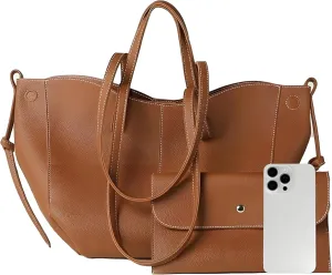 Comes with wallet and wing shaped tote bag, magnetic seal, synthetic leather, handheld and single shoulder (non adjustable)