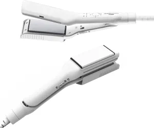 Conair Travel Iron 2-in-1, Travel Flat Iron for Clothes and Hair Straightener, Ceramic Technology, Dual Voltage for Worldwide Use, Travel Size, White, Style Duo