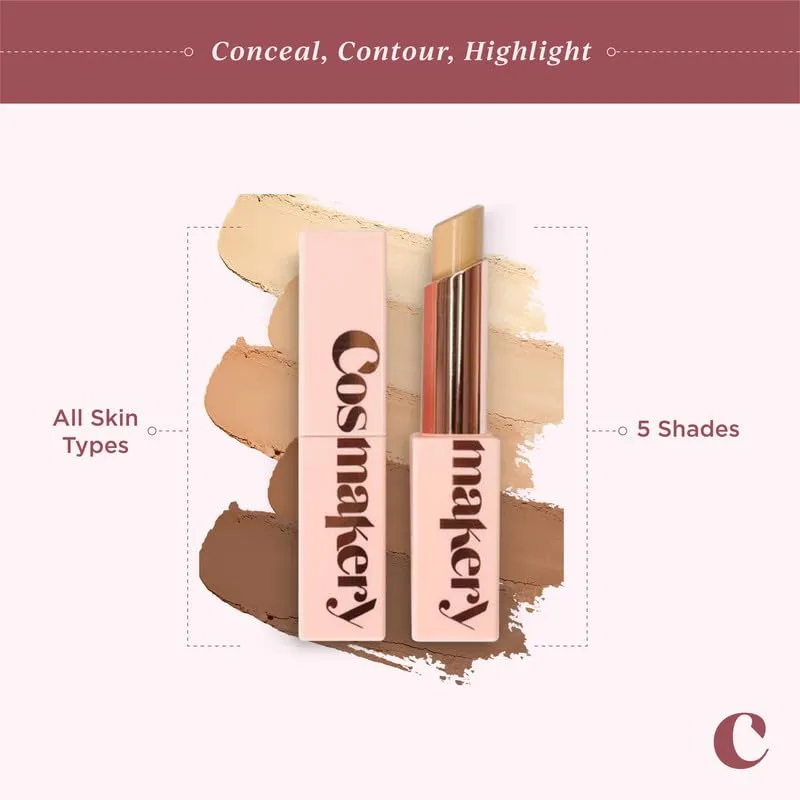 Contour Stick - Makeup Sculpting Stick for Face Shaping, Highlighting and Concealing - Diverse Skin Types - Cruelty-Free - Paraben-Free (Light)