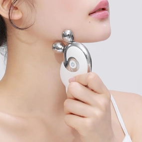Contour Shot Facial 5-Zone Gua Sha and Roller  Home Aesthetic Collagen Booster Gel for Skin Care Face line