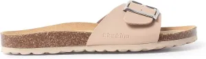 Cordoba Single Buckle Strap Bio Sandals for Women - Sustainable, Eco Friendly, Vegan Leather Sandals. Recycled Upper, Comfy Insole, Cork Midsole, EVA Sole. Made in Spain