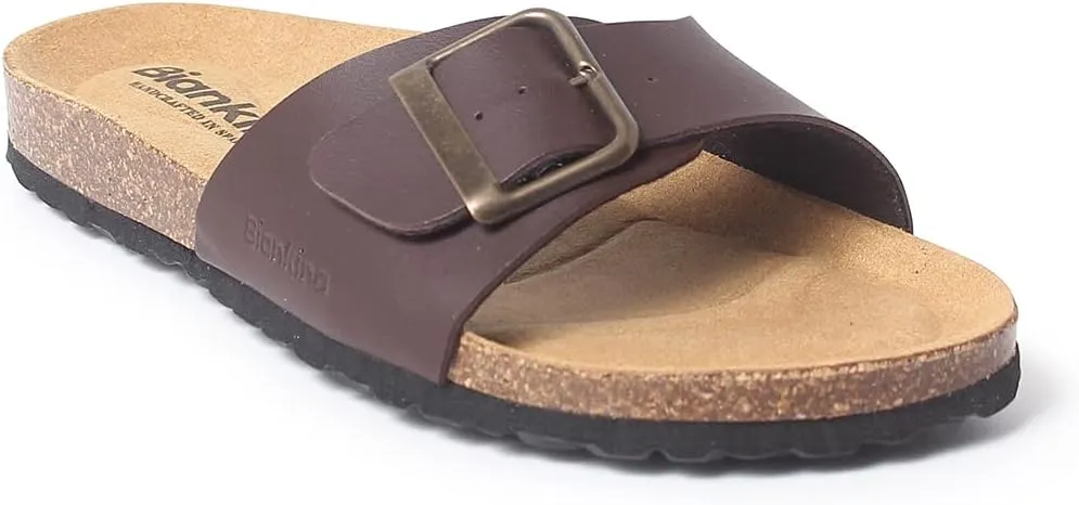 Cordoba Single Buckle Strap Bio Sandals for Women - Sustainable, Eco Friendly, Vegan Leather Sandals. Recycled Upper, Comfy Insole, Cork Midsole, EVA Sole. Made in Spain