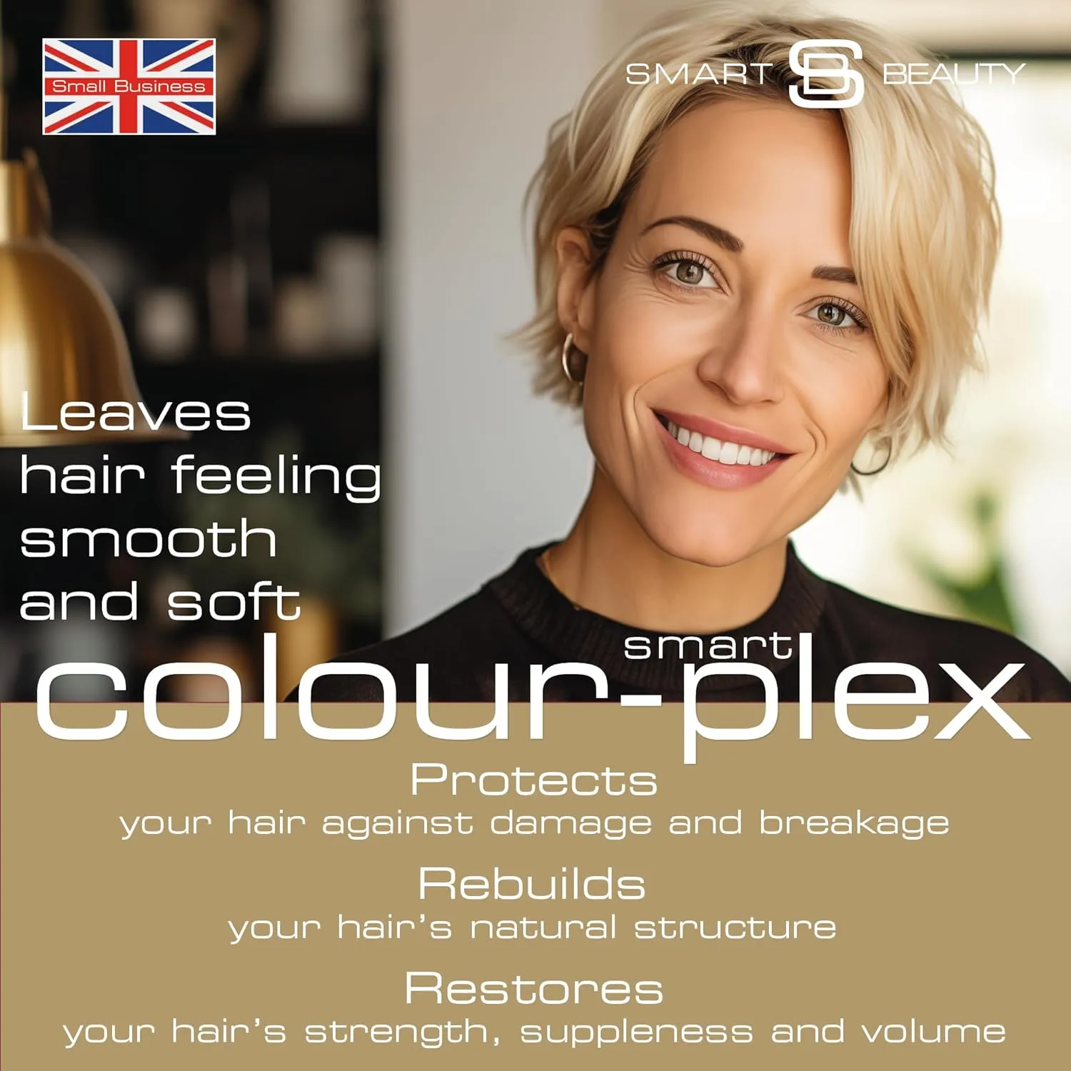 Creamy Blonde Hair Dye with added Plex Hair Care Conditioner, Permanent Hair Color with Natural Creamy Toner for Blond Hair, Vegan Hair Dye, Cruelty-Free - Smart Beauty Hair Color