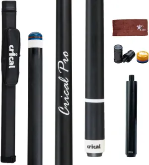 CRICAL Carbon Fiber Pool Cue Stick 58" Billiard Cue Sticks Professional Low Deflection Pool Sticks with 3/8 * 8 Pin Joint and 12.5mm Tip