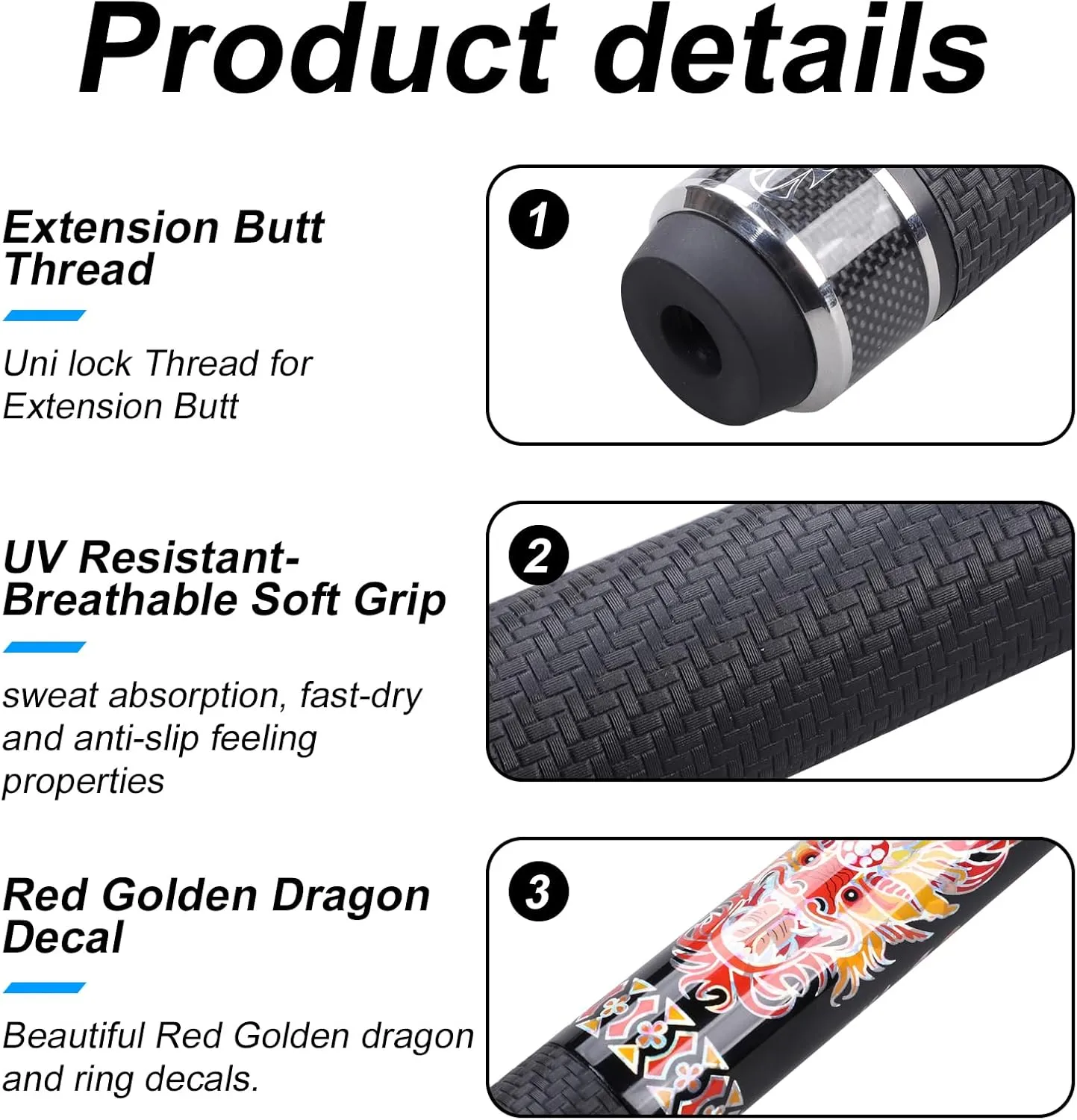 CROWN ME Carbon Fiber Pool Cue Stick, 12.5mm Tip Soft Grip Billiard Carbon Fiber cue, Weight 20OZ Cue Stick, 58" Pool Table Sticks