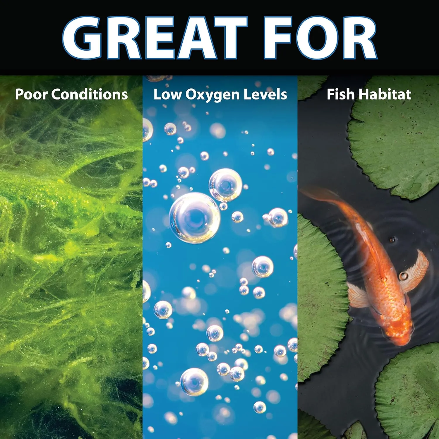 CrystalClear KoiAir Mini, Complete Pond Aeration Kit, Water Garden Oxygenation Bubbler System Adds Oxygen to Koi & Fish Ponds, Outdoor Diaphragm Compressor Pump, Air Line & Submersible Diffuser Stick
