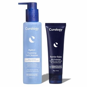 Curology Skin Care Barrier Set, Hydro  Foaming Gel Facial Cleanser and Barrier Balm Skin Protectant, Deeply Hydrating, Fragrance Free
