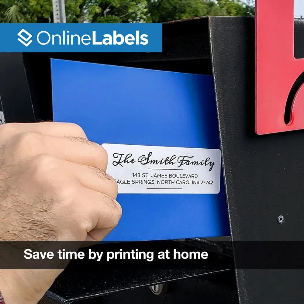 Customizable Address Labels - 4 x 1.33 - Permanent, White Matte - Mailing, Barcoding - Pack of 14,000 Labels, 1,000 Sheets - Inkjet/Laser Printers - Online Labels