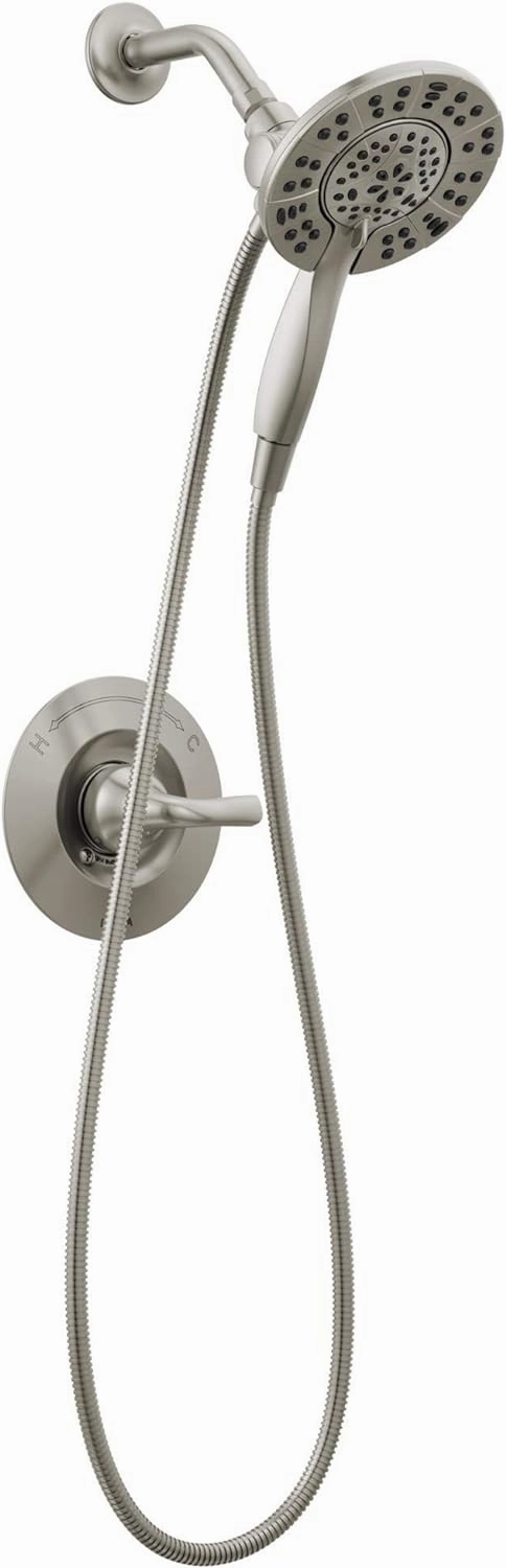 DELTA 142840-SP-I Arvo Tub Shower, SpotShield Brushed Nickel