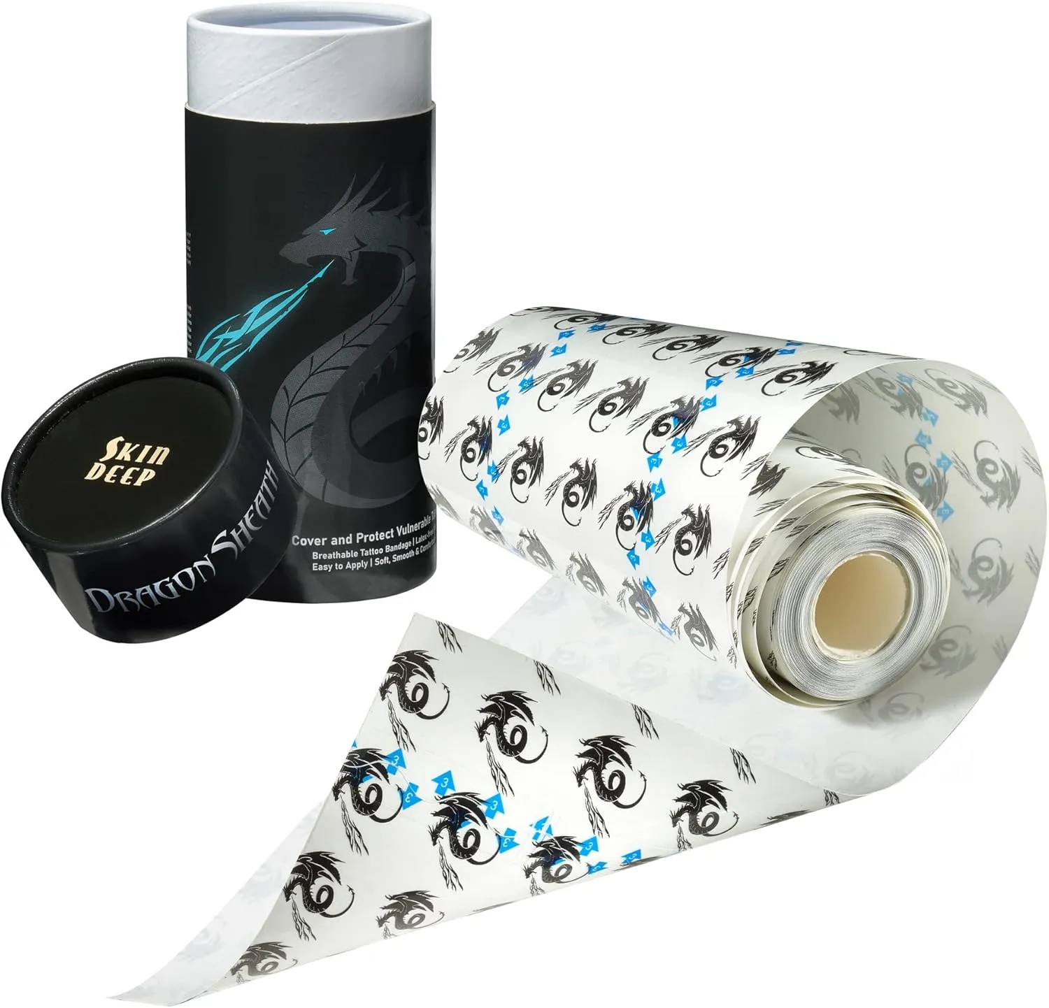 Derm Shield 5.9" x 8yd Roll (Sterile) Tattoo Aftercare Bandages with 3 Applicator Sticks