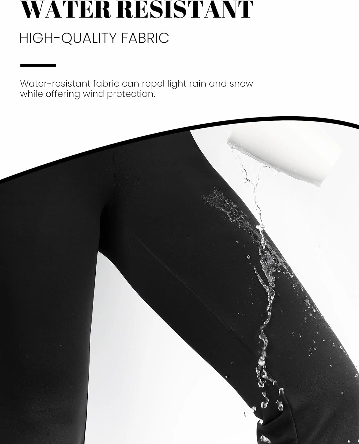 Desol Waterproof Fleece Lined Flare Leggings for Women,Yoga Pants with 4 Pockets,Thermal Work Pants for Winter