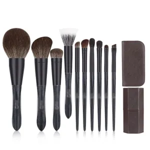 DFHBFG 10 Brushes Set Complete Brushes Concealer Brush Spot Brush Loose Powder Brush Eye Shadow Brush(D,1)