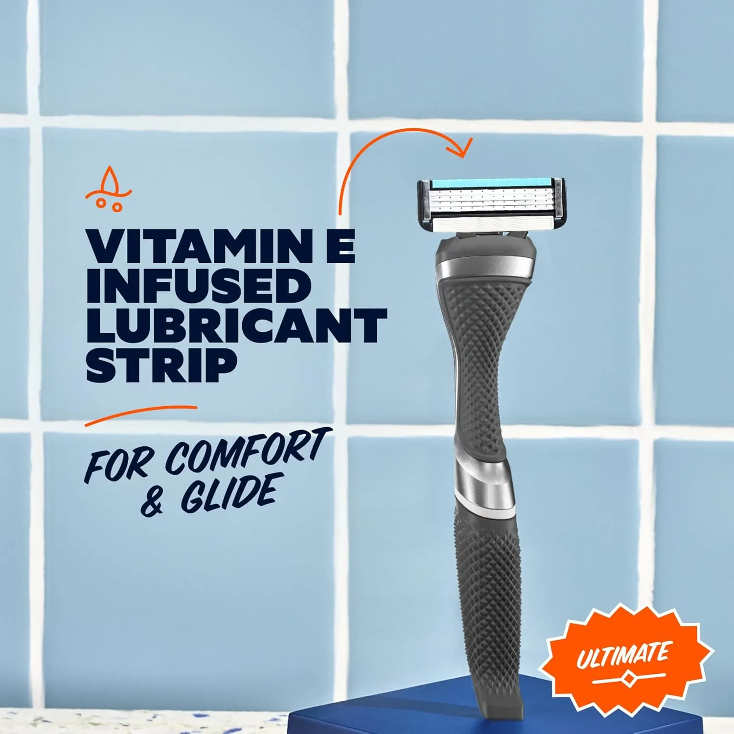 Dollar Shave Club Ultimate Set | 4 Swift Rinse Refill Cartridges, 1 Handle, 1 Prep Scrub 3 oz, 1 Shave Cream 6 oz, 1 Post Shave Dew 3.4 oz