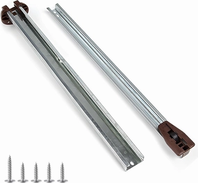 Drawer Slides Center Track for Kenlin Rite-Trak II Rails Kit, 14 Inch Drawer Metal Slides with Stop & Roller, Replacement for Dresser Nightstand Wardrobe Cabinet Drawer Tracks and Rails Kits (1 Pack)